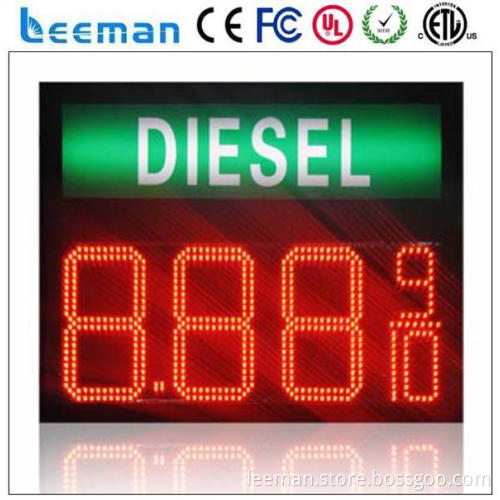 digital led clock display panel programmable countdown timer 8.889 led fuel pricing display